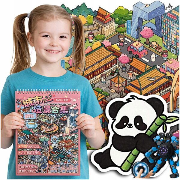 NAKLEJKI 3D DO WYKLEJANIA ANTYSTRESOWE KREATYWNE MIASTA SCENA TIKTOK DIY