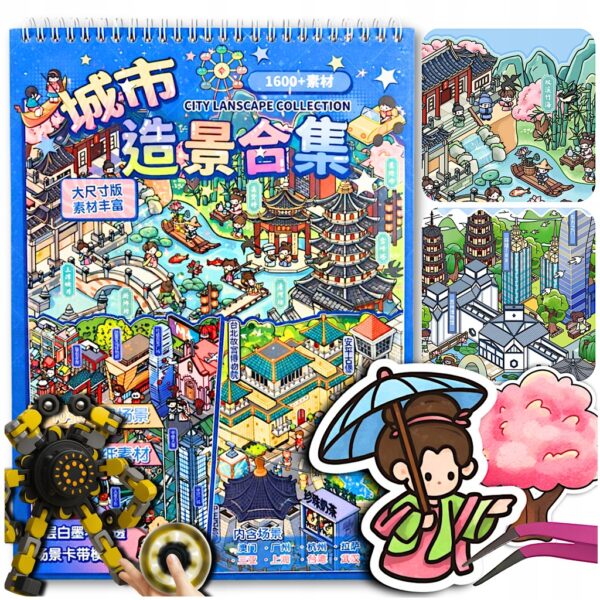 20x WYKLEJANKA ANTYSTRESOWA 3D DOMEK Z TIKTOKA SCENY NAKLEJKI PUSHIN DUŻA