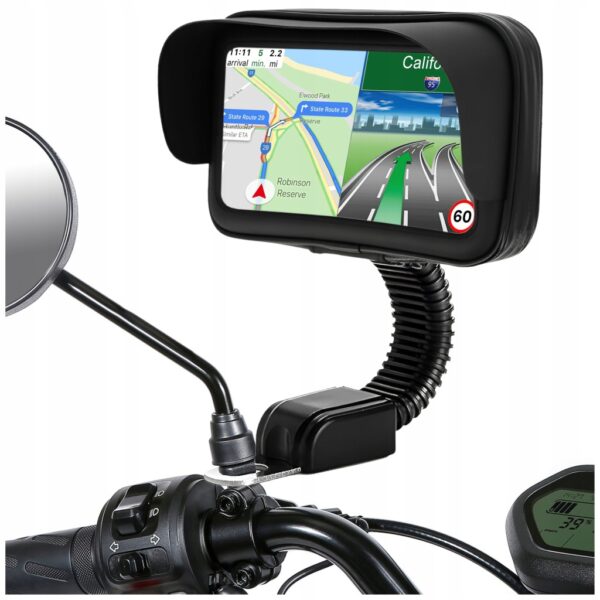 UCHWYT MOTOCYKLOWY NA TELEFON WODOODPORNY 5.5-6.3 CALA QUAD LUSTERKO 360